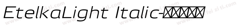 EtelkaLight Italic字体转换